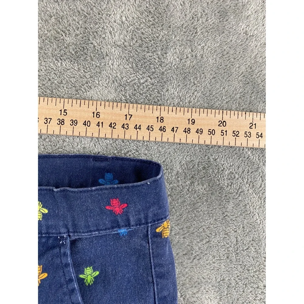 Raw Yarn Industries Mens Navy Blue Multi Color Embroidered Bee Shorts Size 34